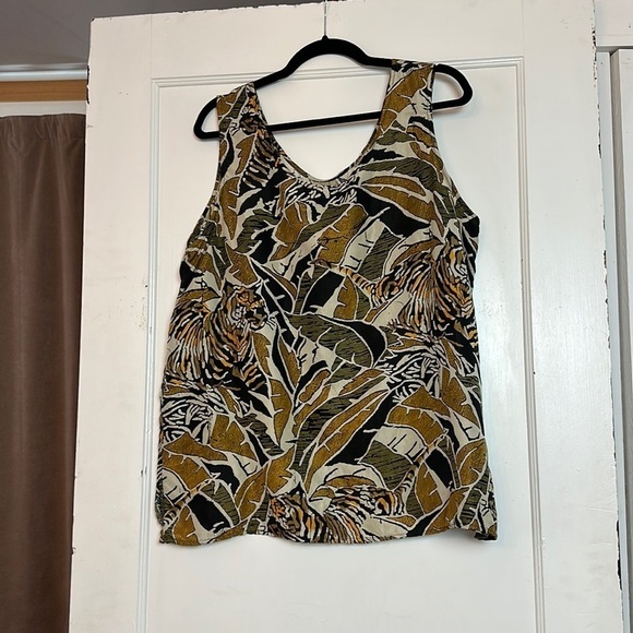 Vintage Atlantic Beach 100% silk tropical and tiger print bomber jacket set - Picture 3 of 14